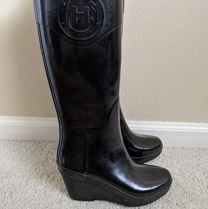 Hunter Wedge Rain Boots, sz. 6